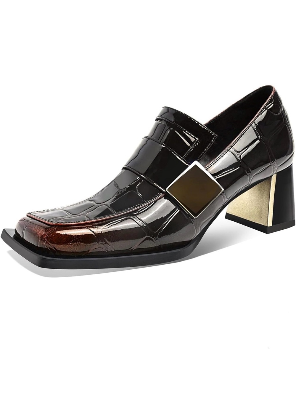 Women's square-toe loafers